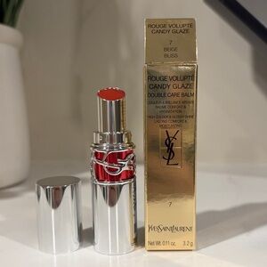 YSL Candy Glaze Double Care Lip Balm - Beige Bliss #7 - BRAND NEW  makeup beauty